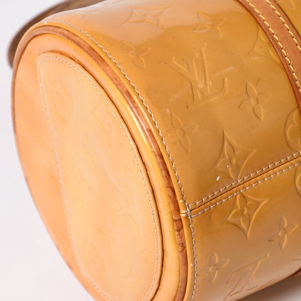 LOUIS VUITTON ルイヴィトン モノグラム ヴェルニ ヘッドフォード ハンドバッグ ボストンバッグ イエロー パテント レザー M91006 美品 中古 4a002497
