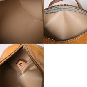 LOUIS VUITTON ルイヴィトン モノグラム ヴェルニ ヘッドフォード ハンドバッグ ボストンバッグ イエロー パテント レザー M91006 美品 中古 4a002497