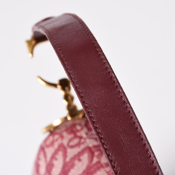 極美品 Christian Dior クリスチャンディオール サドルバッグ トロッター 総柄 コットンキャンバス ショルダーバッグ RU0012 中古 4a001999