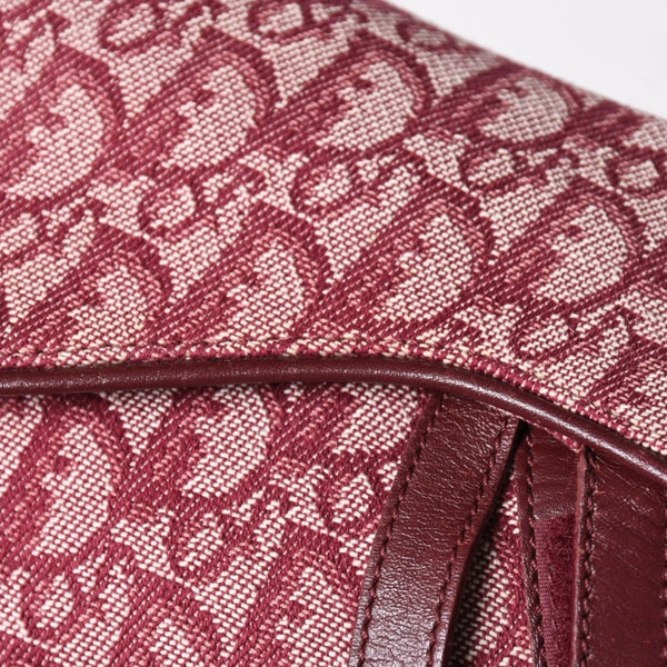 極美品 Christian Dior クリスチャンディオール サドルバッグ トロッター 総柄 コットンキャンバス ショルダーバッグ RU0012 中古 4a001999