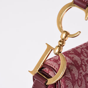 極美品 Christian Dior クリスチャンディオール サドルバッグ トロッター 総柄 コットンキャンバス ショルダーバッグ RU0012 中古 4a001999