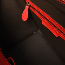 画像をギャラリービューアに読み込む, 極美品 CELINE セリーヌ LUGGAGE MINI ラゲージ ミニ ハンドバッグ 165213VS0 レッド ブラウン アンティークゴールド金具 中古 4a002514