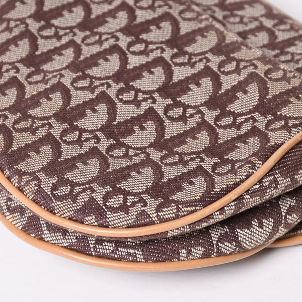 Christian Dior Saddleback Oblique One Shoulder Bag Trotter Brown Good Condition Used 4a002517