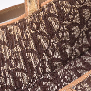 Christian Dior Saddleback Oblique One Shoulder Bag Trotter Brown Good Condition Used 4a002517