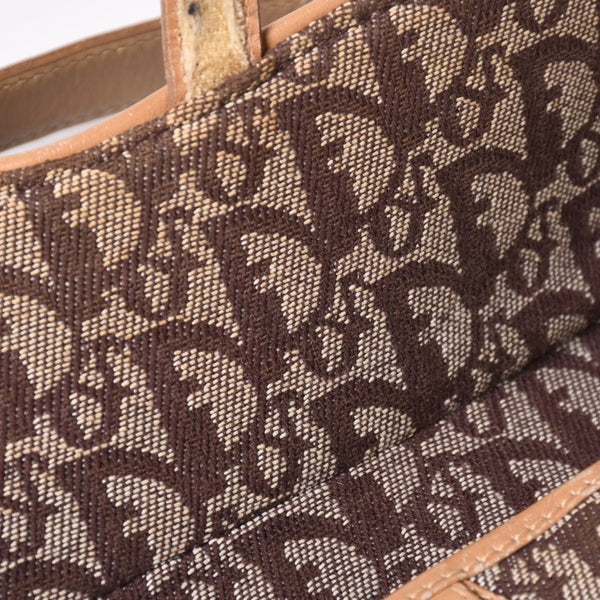 Christian Dior Saddleback Oblique One Shoulder Bag Trotter Brown Good Condition Used 4a002517