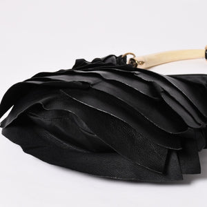 YVES SAINT LAURENT Yves Saint Laurent Mombasa Shoulder Bag Handbag Saint-Tropez Black 129133 Good Condition Used 4a002513