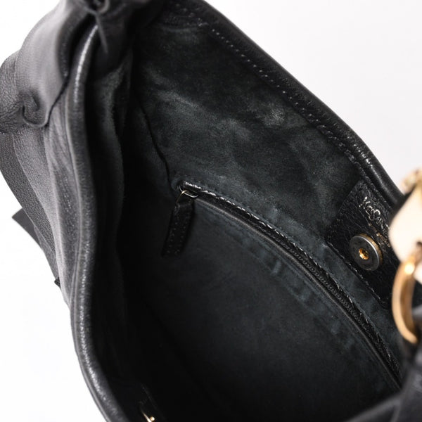YVES SAINT LAURENT Yves Saint Laurent Mombasa Shoulder Bag Handbag Saint-Tropez Black 129133 Good Condition Used 4a002513