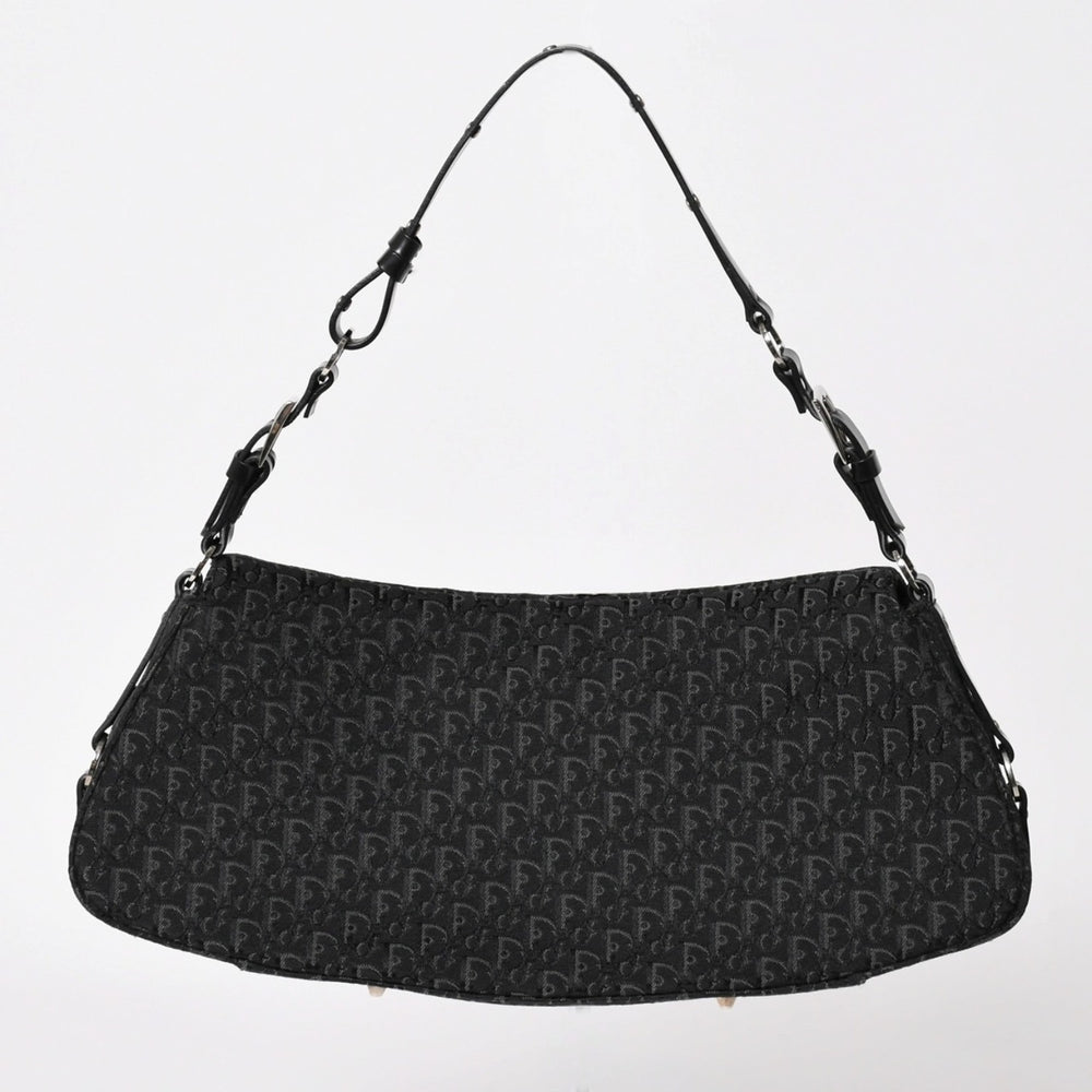 Very Good Condition Christian Dior Bondage One Shoulder Bag 10-MA-0014 Trotter Pattern Galliano Period Used 4a003661