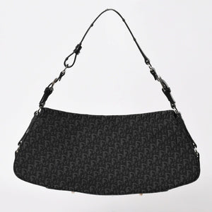 Very Good Condition Christian Dior Bondage One Shoulder Bag 10-MA-0014 Trotter Pattern Galliano Period Used 4a003661
