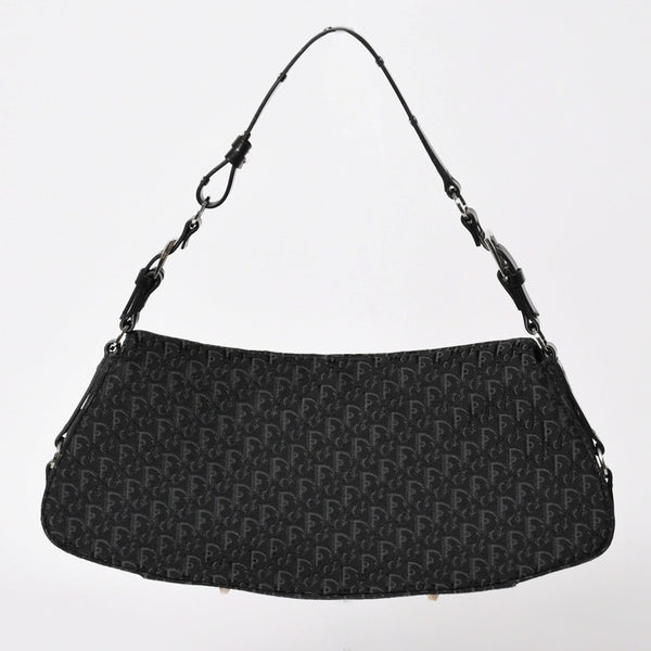 Very Good Condition Christian Dior Bondage One Shoulder Bag 10-MA-0014 Trotter Pattern Galliano Period Used 4a003661