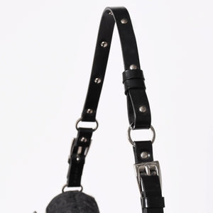 Very Good Condition Christian Dior Bondage One Shoulder Bag 10-MA-0014 Trotter Pattern Galliano Period Used 4a003661