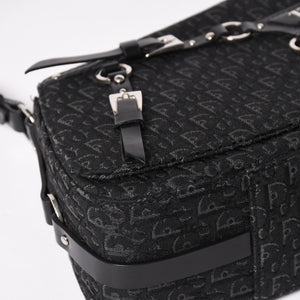 Very Good Condition Christian Dior Bondage One Shoulder Bag 10-MA-0014 Trotter Pattern Galliano Period Used 4a003661
