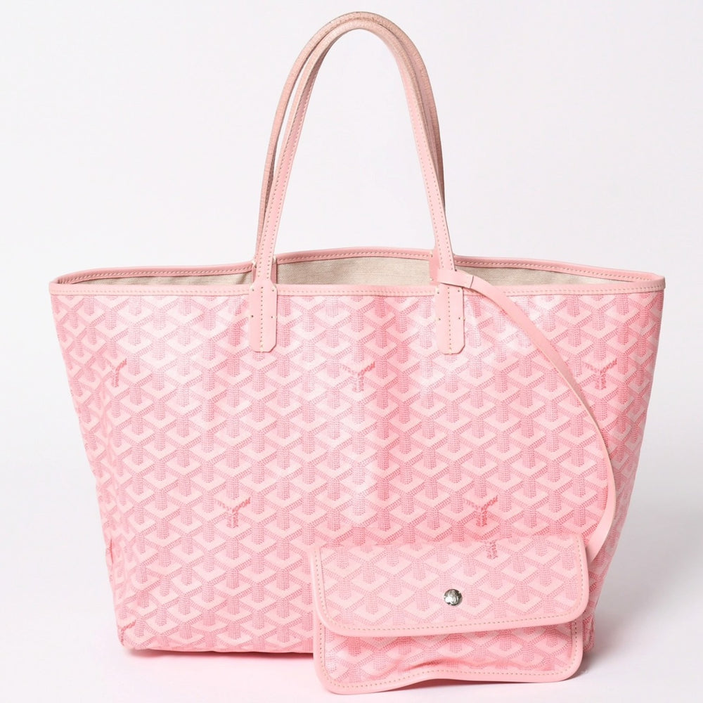 新品同様 GOYARD ゴヤール サンルイPM バッグ トートバッグ STLOUIPMLTY01CL01P ピンク PVC レザー 中古 4a002523