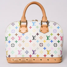 Load image into Gallery viewer, 極美品 LOUIS VUITTON ルイヴィトン アルマ ハンドバッグ M92647 モノグラム マルチカラー ホワイト 村上隆 中古 4a002011