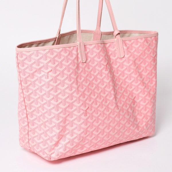 新品同様 GOYARD ゴヤール サンルイPM バッグ トートバッグ STLOUIPMLTY01CL01P ピンク PVC レザー 中古 4a002523