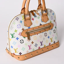 Load image into Gallery viewer, 極美品 LOUIS VUITTON ルイヴィトン アルマ ハンドバッグ M92647 モノグラム マルチカラー ホワイト 村上隆 中古 4a002011