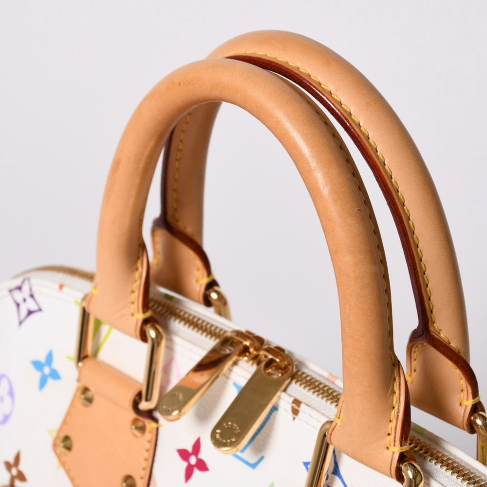 Very Good Condition LOUIS VUITTON Alma Handbag M92647 Monogram Multicolor White Takashi Murakami Used 4a002011