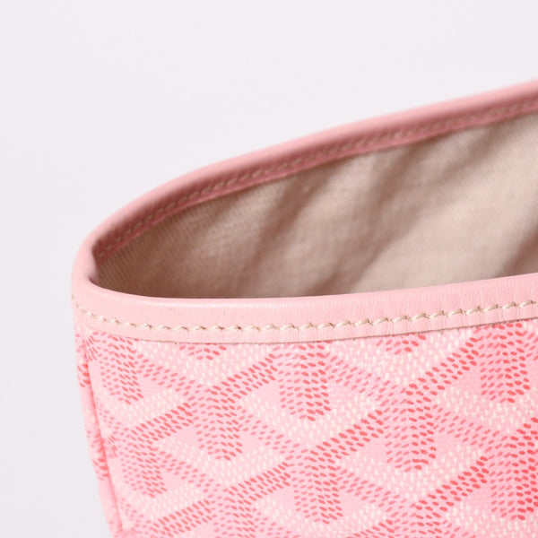 新品同様 GOYARD ゴヤール サンルイPM バッグ トートバッグ STLOUIPMLTY01CL01P ピンク PVC レザー 中古 4a002523