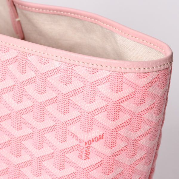 新品同様 GOYARD ゴヤール サンルイPM バッグ トートバッグ STLOUIPMLTY01CL01P ピンク PVC レザー 中古 4a002523