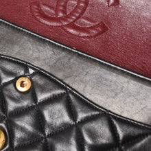 画像をギャラリービューアに読み込む, 極美品 CHANEL シャネル マトラッセ25 Wフラップ Wチェーンショルダーバッグ 3番台 ココマーク ラムスキン ブラック ゴールド金具 中古 4a002445