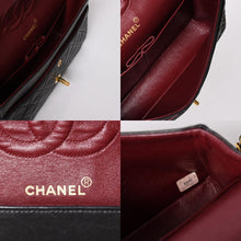画像をギャラリービューアに読み込む, 極美品 CHANEL シャネル マトラッセ25 Wフラップ Wチェーンショルダーバッグ 3番台 ココマーク ラムスキン ブラック ゴールド金具 中古 4a002445