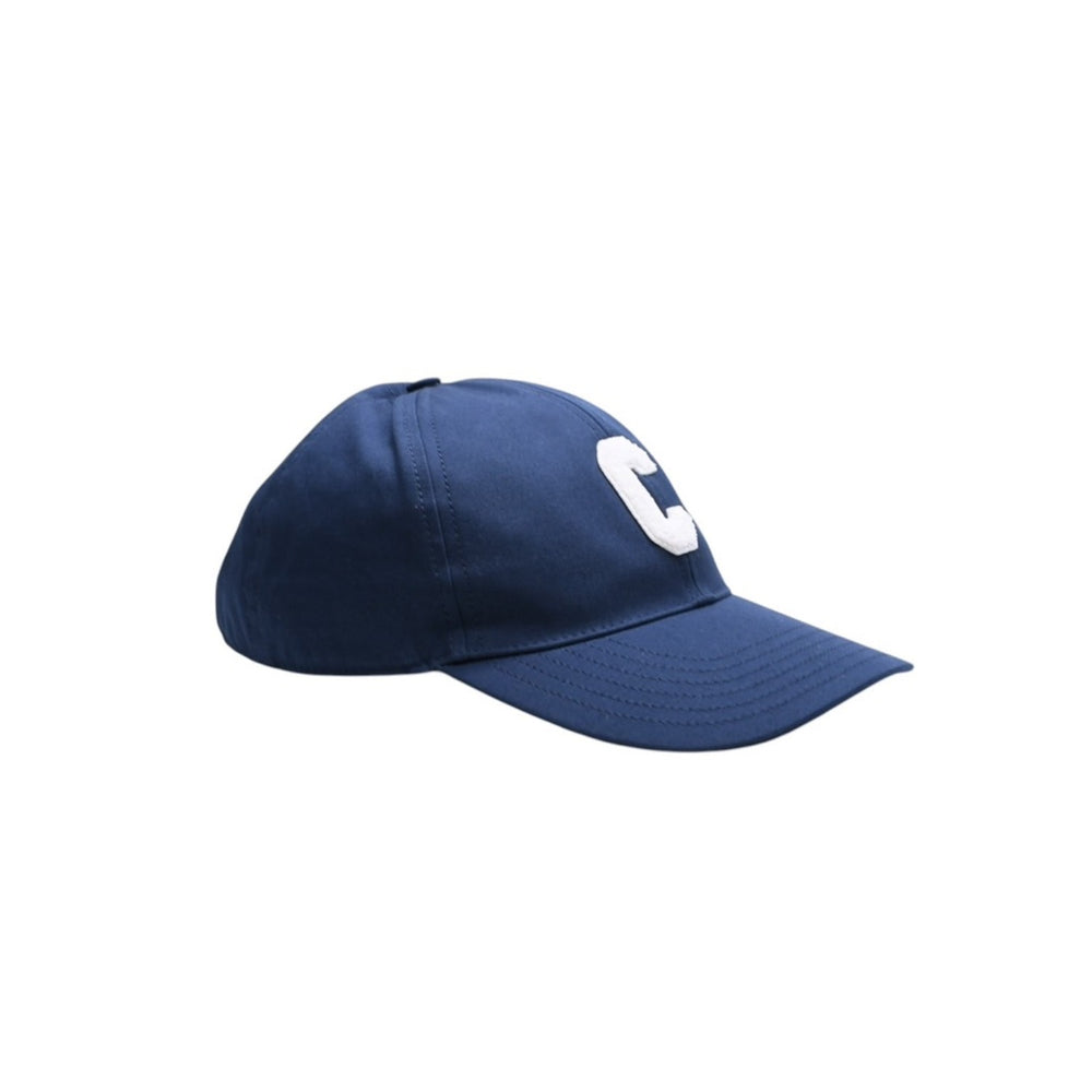 Very Good Condition CELINE Celine Initial Baseball Cap Navy White Gold Hardware Size 2AUA2969P Used 4a002547