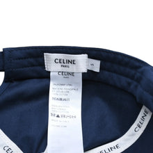 画像をギャラリービューアに読み込む, 極美品 CELINE セリーヌ イニシャル ベースボールキャップ ネイビー ホワイト ゴールド金具 サイズ 2AUA2969P 中古 4a002547