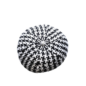 新品未使用 CHROME HEARTS クロムハーツ スターパッチ ビーニー ニットキャップ ONE SIZE 53-60cm 3パッチ スターボタン 中古 4a000956