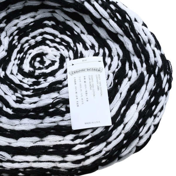 新品未使用 CHROME HEARTS クロムハーツ スターパッチ ビーニー ニットキャップ ONE SIZE 53-60cm 3パッチ スターボタン 中古 4a000956