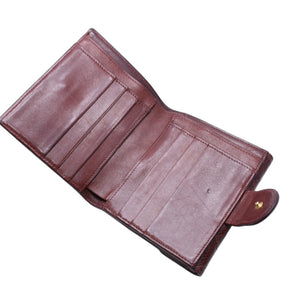CHANEL Compact Wallet Bifold Wallet No. 5 Coco Mark Caviar Skin Quilted Brown Good Condition Used 4a002771