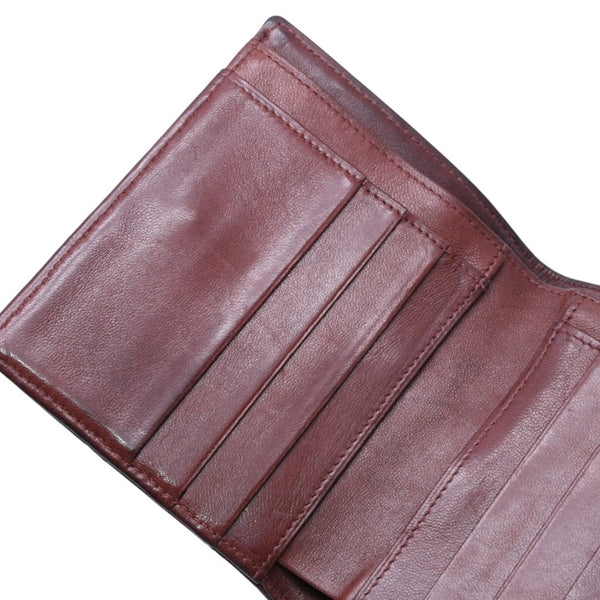 CHANEL Compact Wallet Bifold Wallet No. 5 Coco Mark Caviar Skin Quilted Brown Good Condition Used 4a002771