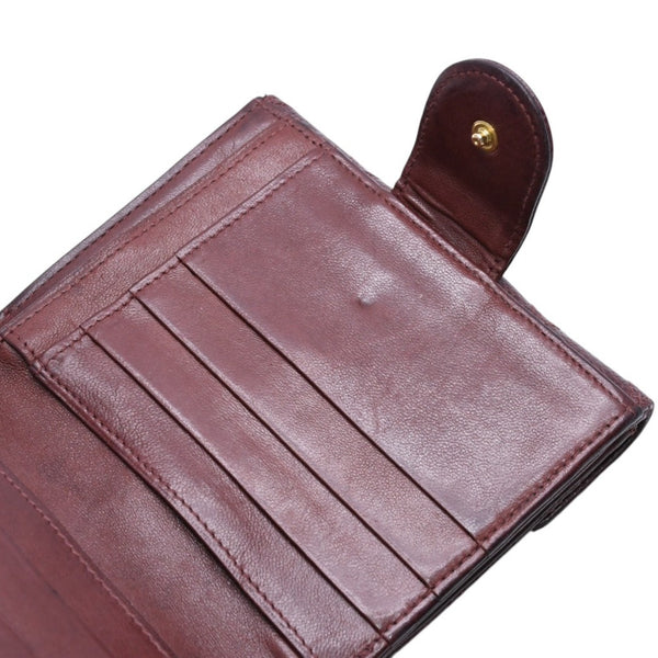 CHANEL Compact Wallet Bifold Wallet No. 5 Coco Mark Caviar Skin Quilted Brown Good Condition Used 4a002771