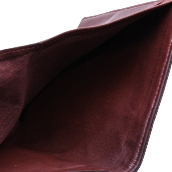 CHANEL Compact Wallet Bifold Wallet No. 5 Coco Mark Caviar Skin Quilted Brown Good Condition Used 4a002771