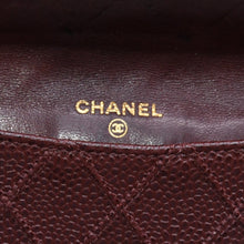 画像をギャラリービューアに読み込む, CHANEL シャネル コンパクトウォレット 二つ折り財布 5番台 ココマーク キャビアスキン キルティング ブラウン 美品 中古 4a002771