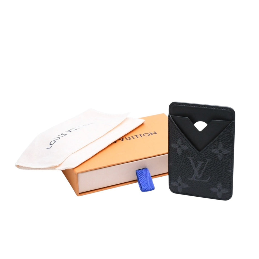 極美品 LOUIS VUITTON ルイヴィトン ポルト カルト マグネット カードケース M12602 モノグラム エクリプス ブラック グレー 中古 4a002541