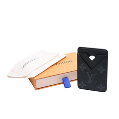 極美品 LOUIS VUITTON ルイヴィトン ポルト カルト マグネット カードケース M12602 モノグラム エクリプス ブラック グレー 中古 4a002541