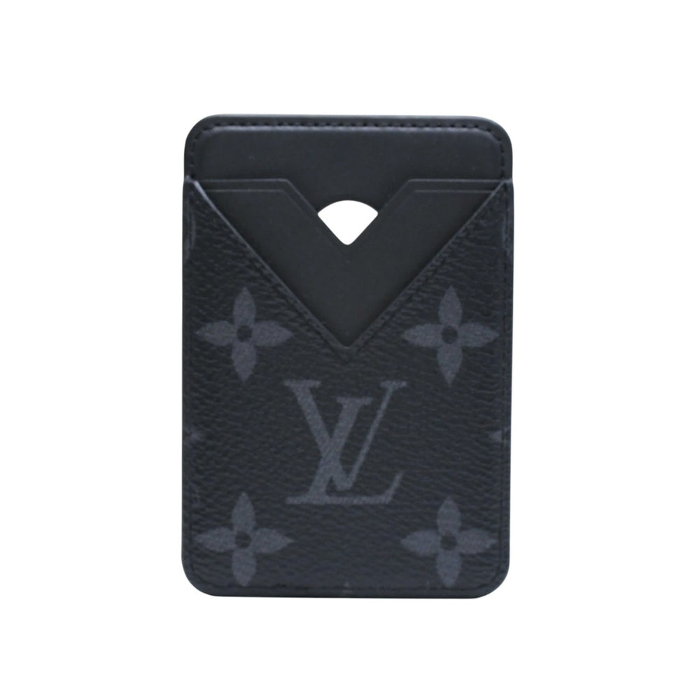 極美品 LOUIS VUITTON ルイヴィトン ポルト カルト マグネット カードケース M12602 モノグラム エクリプス ブラック グレー 中古 4a002541