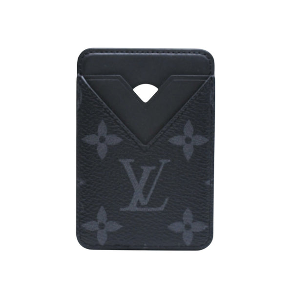 極美品 LOUIS VUITTON ルイヴィトン ポルト カルト マグネット カードケース M12602 モノグラム エクリプス ブラック グレー 中古 4a002541