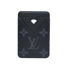 画像をギャラリービューアに読み込む, 極美品 LOUIS VUITTON ルイヴィトン ポルト カルト マグネット カードケース M12602 モノグラム エクリプス ブラック グレー 中古 4a002541