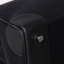 画像をギャラリービューアに読み込む, 新品未使用 HERMES エルメス Haut a Courroies オータクロア40 ハンドバッグ トワルミリタリー ブラック シルバー金具 B刻印 中古 4a002790