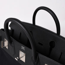 画像をギャラリービューアに読み込む, 新品未使用 HERMES エルメス Haut a Courroies オータクロア40 ハンドバッグ トワルミリタリー ブラック シルバー金具 B刻印 中古 4a002790