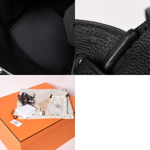 画像をギャラリービューアに読み込む, 新品未使用 HERMES エルメス Haut a Courroies オータクロア40 ハンドバッグ トワルミリタリー ブラック シルバー金具 B刻印 中古 4a002790