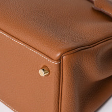 画像をギャラリービューアに読み込む, 新品同様 HERMES エルメス ケリー28 内縫い ゴールド C刻印 トゴ シルバー金具 ハンドバッグ 中古 4a002760