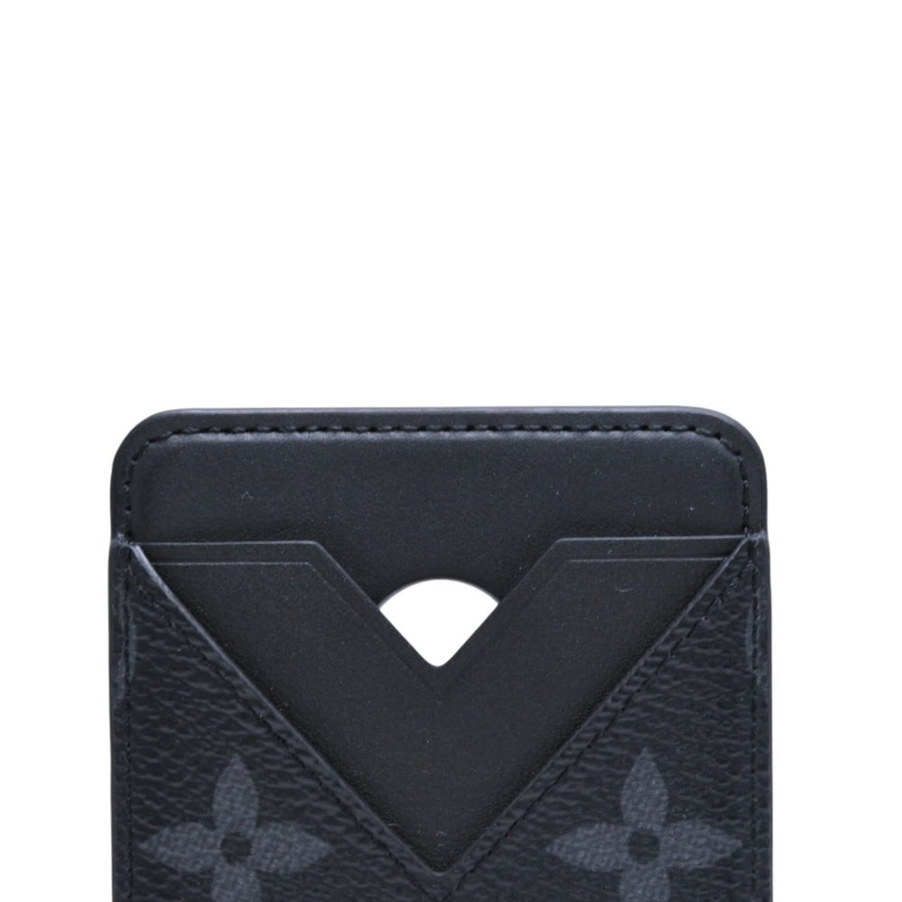 極美品 LOUIS VUITTON ルイヴィトン ポルト カルト マグネット カードケース M12602 モノグラム エクリプス ブラック グレー 中古 4a002541