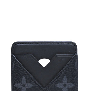 極美品 LOUIS VUITTON ルイヴィトン ポルト カルト マグネット カードケース M12602 モノグラム エクリプス ブラック グレー 中古 4a002541