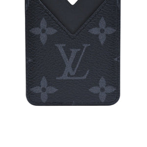 極美品 LOUIS VUITTON ルイヴィトン ポルト カルト マグネット カードケース M12602 モノグラム エクリプス ブラック グレー 中古 4a002541