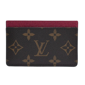 新品未使用 LOUIS VUITTON ルイヴィトン ポルトカルト サーンプル カードケース M60703 モノグラム ブラウン ワインレッド 中古 4a002548