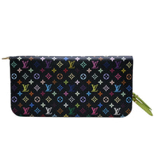 画像をギャラリービューアに読み込む, 極美品 LOUIS VUITTON ルイヴィトン ポルトフォイユ アンソリット 長財布 M93755 モノグラム マルチカラー グリーン 村上隆 中古 67645