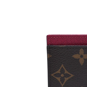 新品未使用 LOUIS VUITTON ルイヴィトン ポルトカルト サーンプル カードケース M60703 モノグラム ブラウン ワインレッド 中古 4a002548
