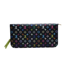 画像をギャラリービューアに読み込む, 極美品 LOUIS VUITTON ルイヴィトン ポルトフォイユ アンソリット 長財布 M93755 モノグラム マルチカラー グリーン 村上隆 中古 67645